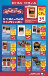 Gazetka promocyjna Aldi - Pełna oferta - Gazetka - ważna od 21.12 do 21.12.2025 - strona 9 - produkty: Polędwica, Sok, Kindziuk, Pasztet, Kiełbaski pieprzowe, Szynka, Pieprz, Kiełbasa głogowska, Kabanos, Kiełbasa
