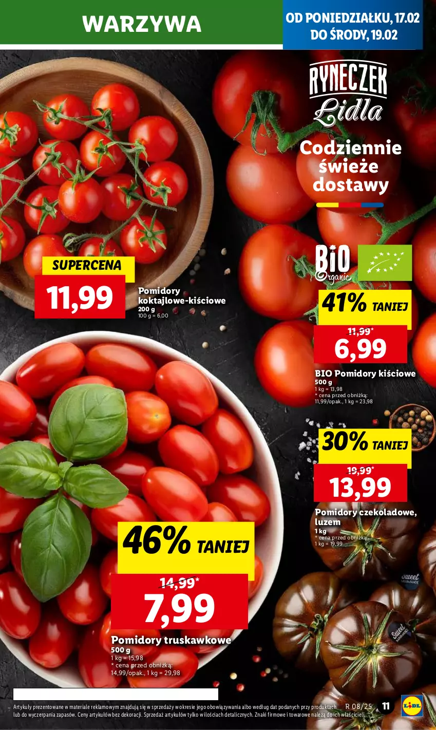 Gazetka promocyjna Lidl - GAZETKA - ważna 17.02 do 19.02.2025 - strona 13 - produkty: Pomidory, Warzywa