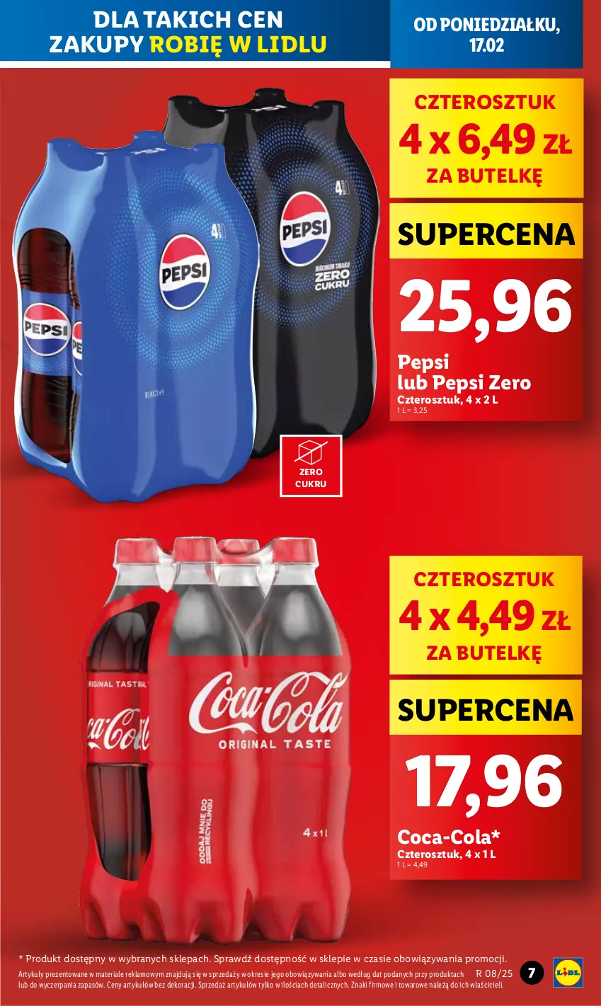 Gazetka promocyjna Lidl - GAZETKA - ważna 17.02 do 19.02.2025 - strona 5 - produkty: Coca-Cola, Pepsi