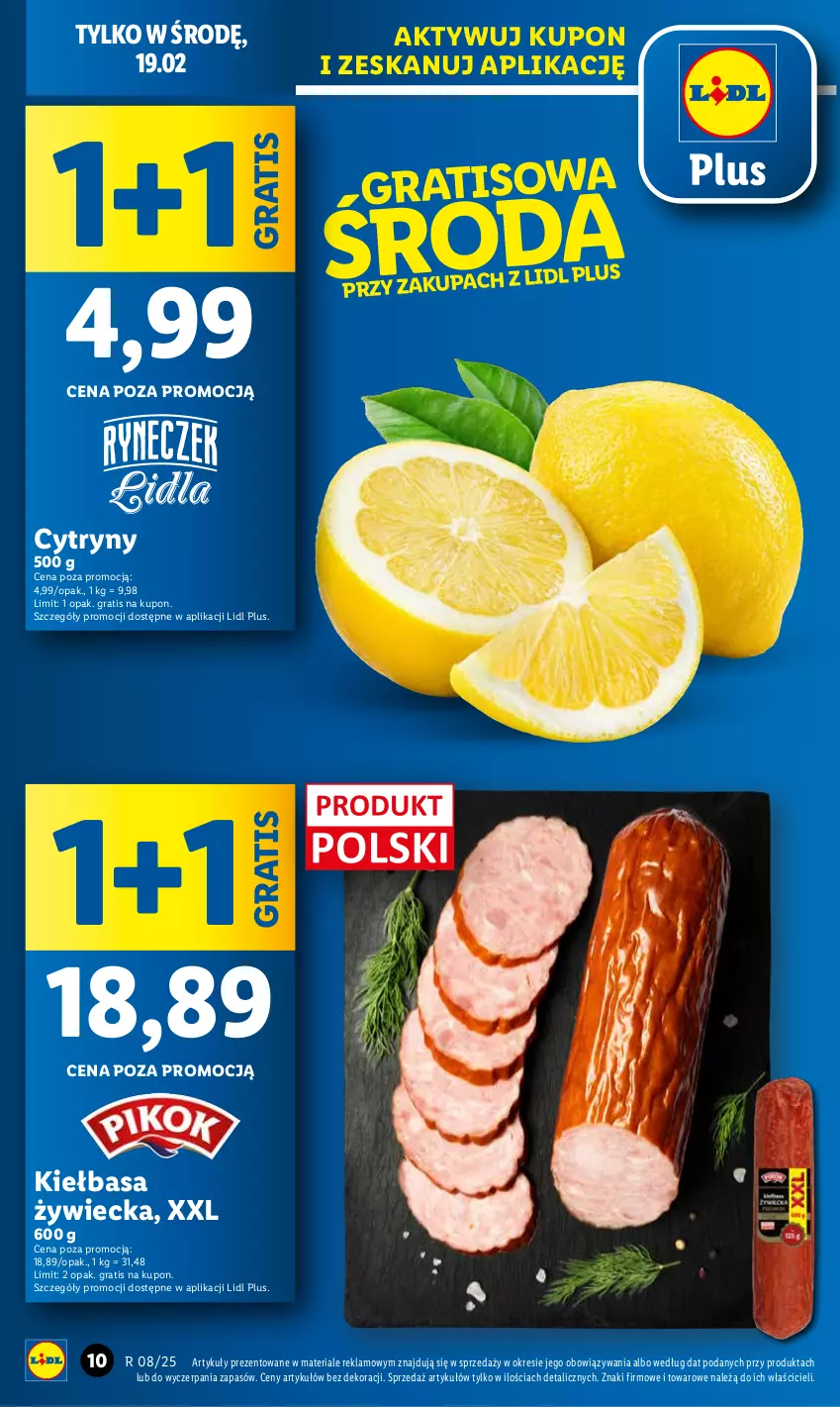 Gazetka promocyjna Lidl - GAZETKA - ważna 17.02 do 19.02.2025 - strona 8 - produkty: Cytryny, Gra, Kiełbasa