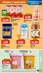 Gazetka promocyjna Lidl - GAZETKA - Gazetka - ważna od 19.02 do 19.02.2025 - strona 43 - produkty: Pączek, Makaron, Gnocchi, Lody, Bajgle, Dan Cake, Nuty, Flaki, Masło