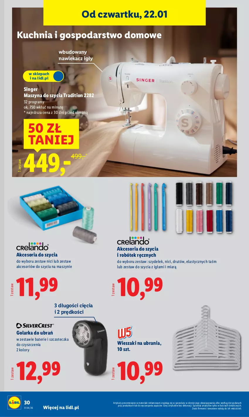 Gazetka promocyjna Lidl - GAZETKA - ważna 19.01 do 25.01.2026 - strona 34 - produkty: Golarka, Gra, Kuchnia, Szczoteczka, Szyna, Ubrania, Wieszak, Zestaw do szycia