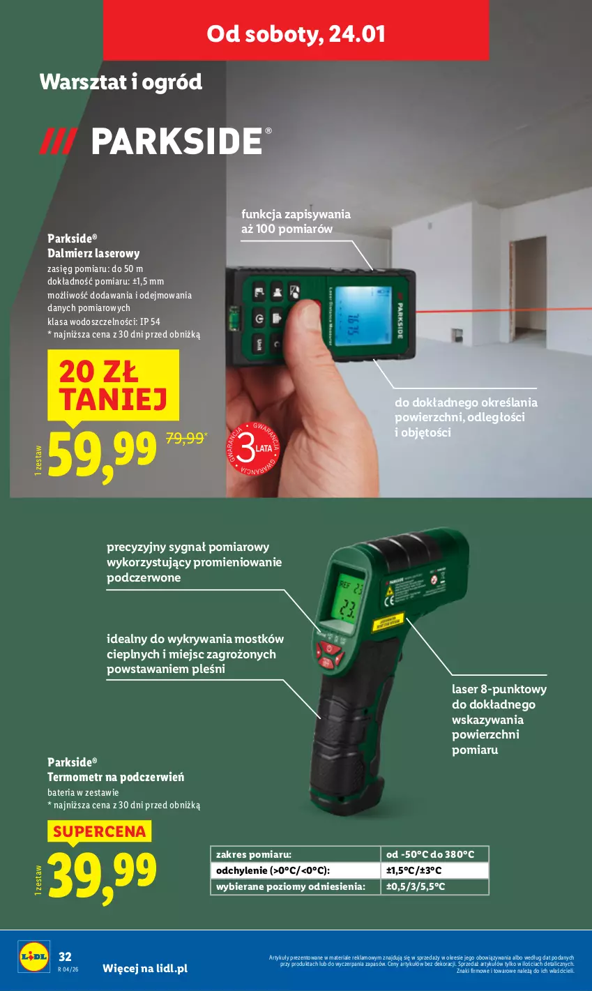 Gazetka promocyjna Lidl - GAZETKA - ważna 19.01 do 25.01.2026 - strona 36 - produkty: Bateria, Ogród, Parkside, Ser, Termometr