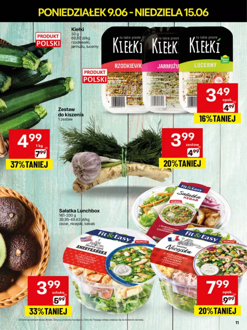 Gazetka promocyjna Delikatesy Centrum - Franczyza DC24 Poniedziałek - ważna 09.06 do 15.06.2025 - strona 11 - produkty: Kebab, Kiełki, Sałat, Sałatka