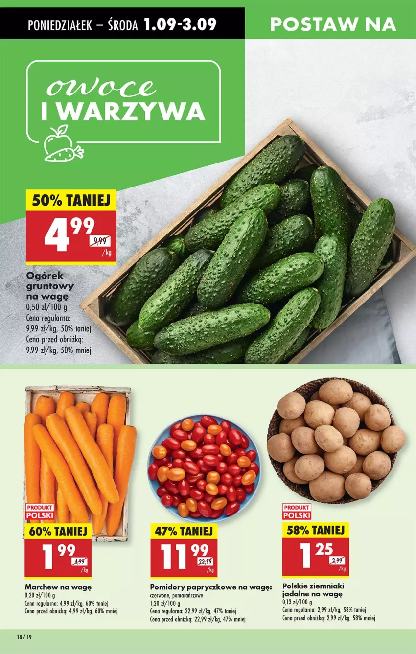 Gazetka promocyjna Biedronka - Od Poniedziałku - ważna 01.09 do 06.09.2025 - strona 18 - produkty: Pomidory, Ziemniaki