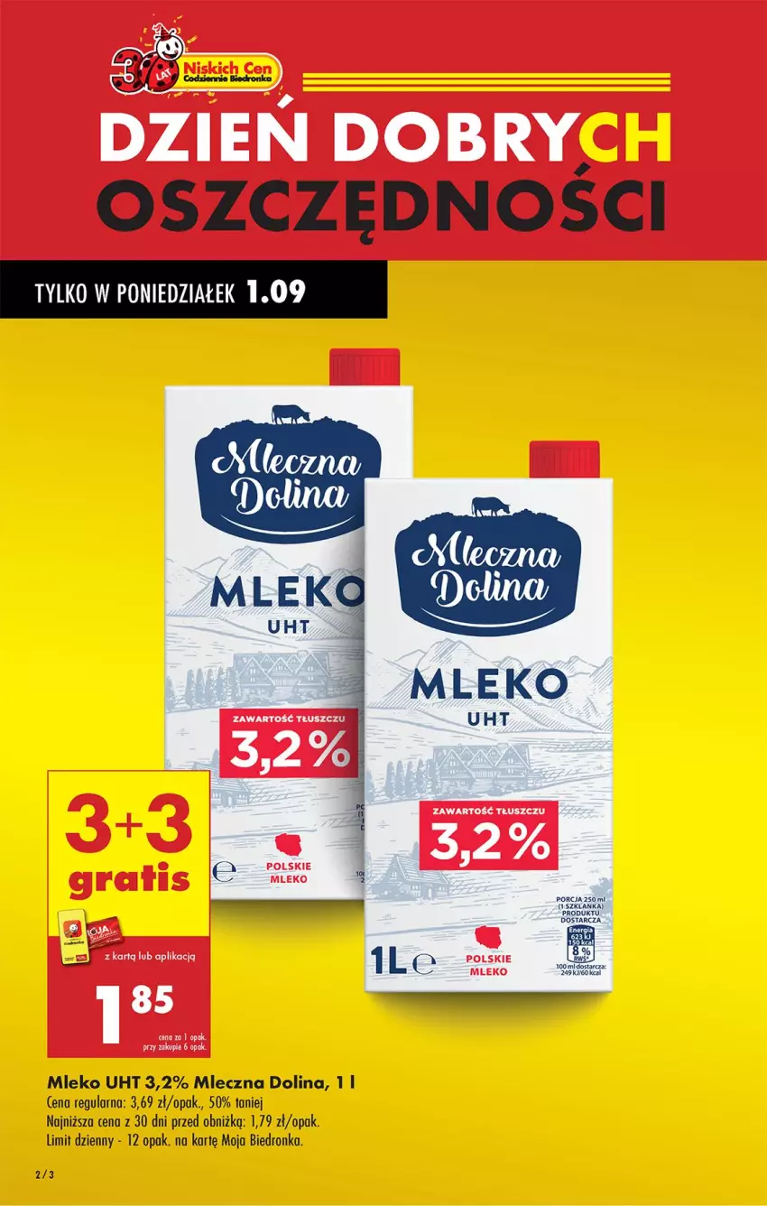Gazetka promocyjna Biedronka - Od Poniedziałku - ważna 01.09 do 06.09.2025 - strona 2 - produkty: Mleko