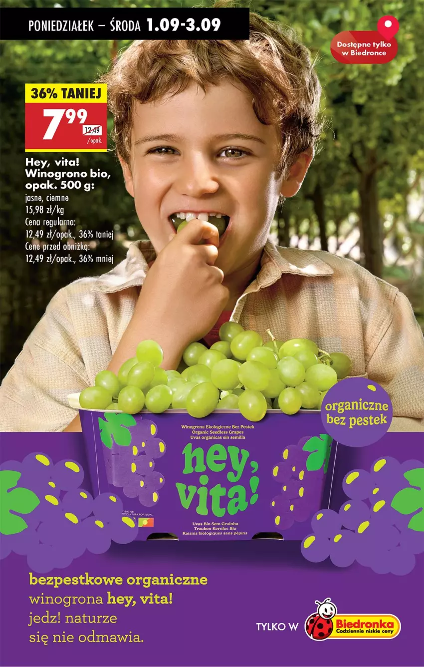 Gazetka promocyjna Biedronka - Od Poniedziałku - ważna 01.09 do 06.09.2025 - strona 23 - produkty: Ser, Stek, Wino, Winogrona