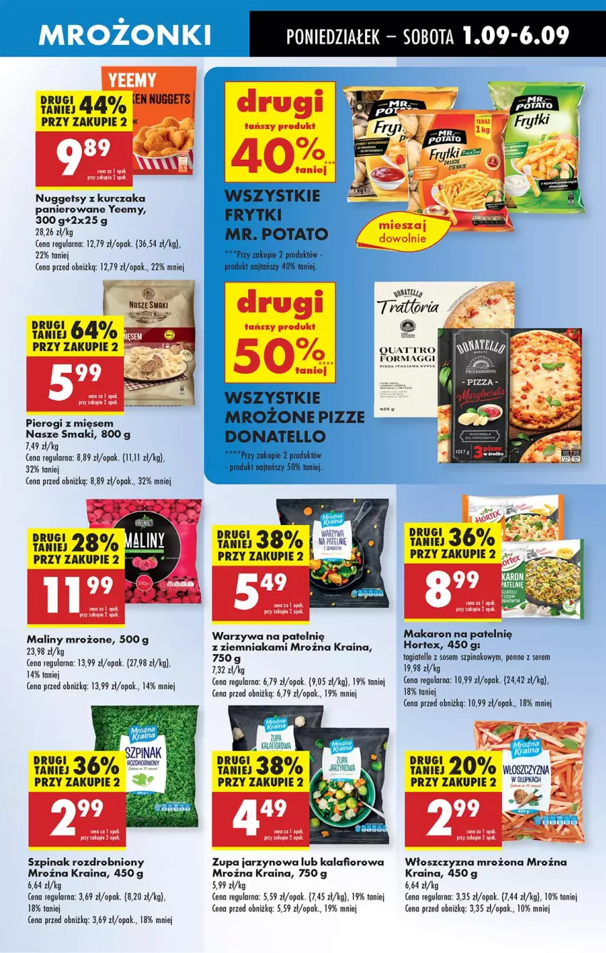 Gazetka promocyjna Biedronka - Od Poniedziałku - ważna 01.09 do 06.09.2025 - strona 43 - produkty: Fa, Hortex, Kalafior, Kurczak, Maggi, Makaron, Maliny, Penne, Pierogi, Ser, Sos, Szpinak, Warzywa, Zupa