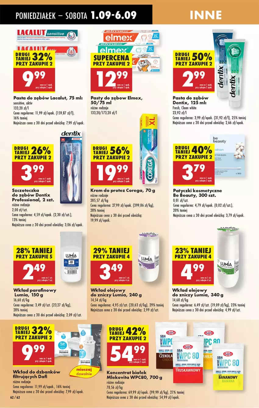 Gazetka promocyjna Biedronka - Od Poniedziałku - ważna 01.09 do 06.09.2025 - strona 64 - produkty: Be Be, Corega, Elmex, Fa, HP, Lacalut, Leon, Mleko, Mlekovita, Olej, Pasta do zębów, Patyczki kosmetyczne, Szczoteczka, Szczoteczka do zębów, Wkład olejowy, Znicz
