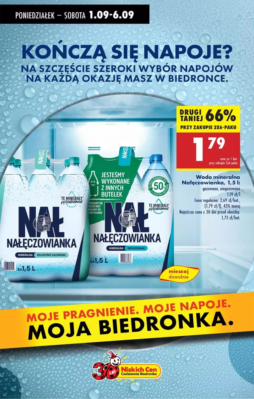 Gazetka promocyjna Biedronka - Od Poniedziałku - ważna 01.09 do 06.09.2025 - strona 71 - produkty: Nałęczowianka, Napoje, Woda, Woda mineralna
