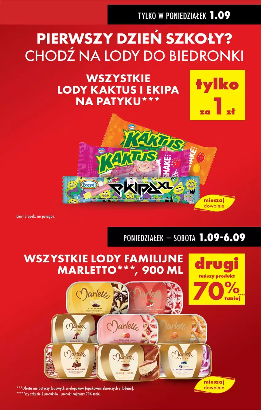 Gazetka promocyjna Biedronka - Od Poniedziałku - ważna 01.09 do 06.09.2025 - strona 9 - produkty: Brownie, Fa, Kaktus, Lody