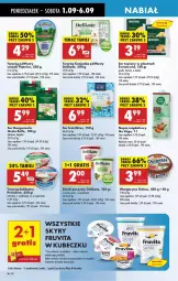 Gazetka promocyjna Biedronka - Od Poniedziałku - Gazetka - ważna od 06.09 do 06.09.2025 - strona 38 - produkty: Ser topiony, Serek puszysty, Top, Ser, Por, Gra, Twaróg, Piątnica, Bell, Gorgonzola, Twaróg delikatny, Tera, Serek, Pesto, Margaryna, Feta, Delma, Gouda, Napój, Fa