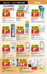 Gazetka promocyjna Biedronka - Od Poniedziałku - Gazetka - ważna od 06.09 do 06.09.2025 - strona 64 - produkty: Patyczki kosmetyczne, Corega, Szczoteczka do zębów, Pasta do zębów, Mlekovita, Leon, Lacalut, Znicz, Be Be, Elmex, Olej, Szczoteczka, Wkład olejowy, Mleko, HP, Fa