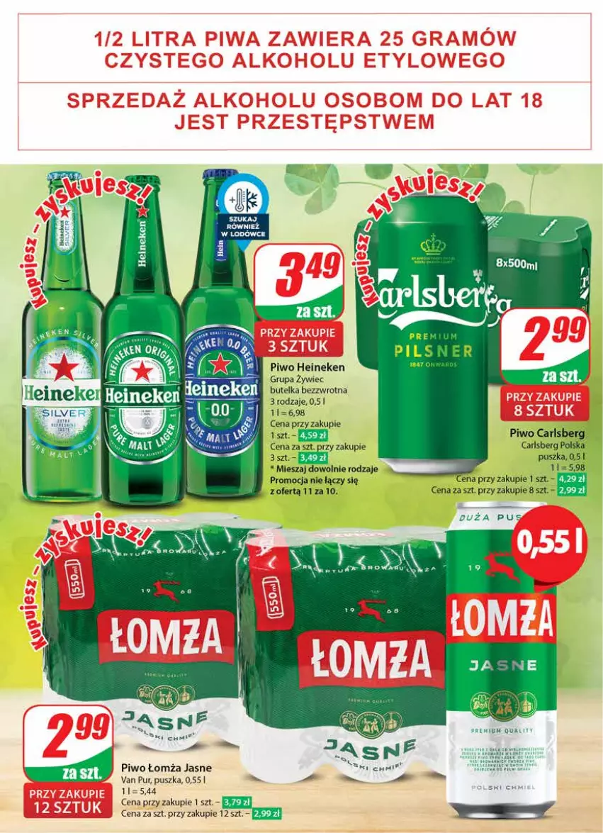 Gazetka promocyjna Dino - Gazetka 11/2024 - ważna 13.03 do 19.03.2024 - strona 45 - produkty: Carlsberg, Heineken, Piwo, Pur