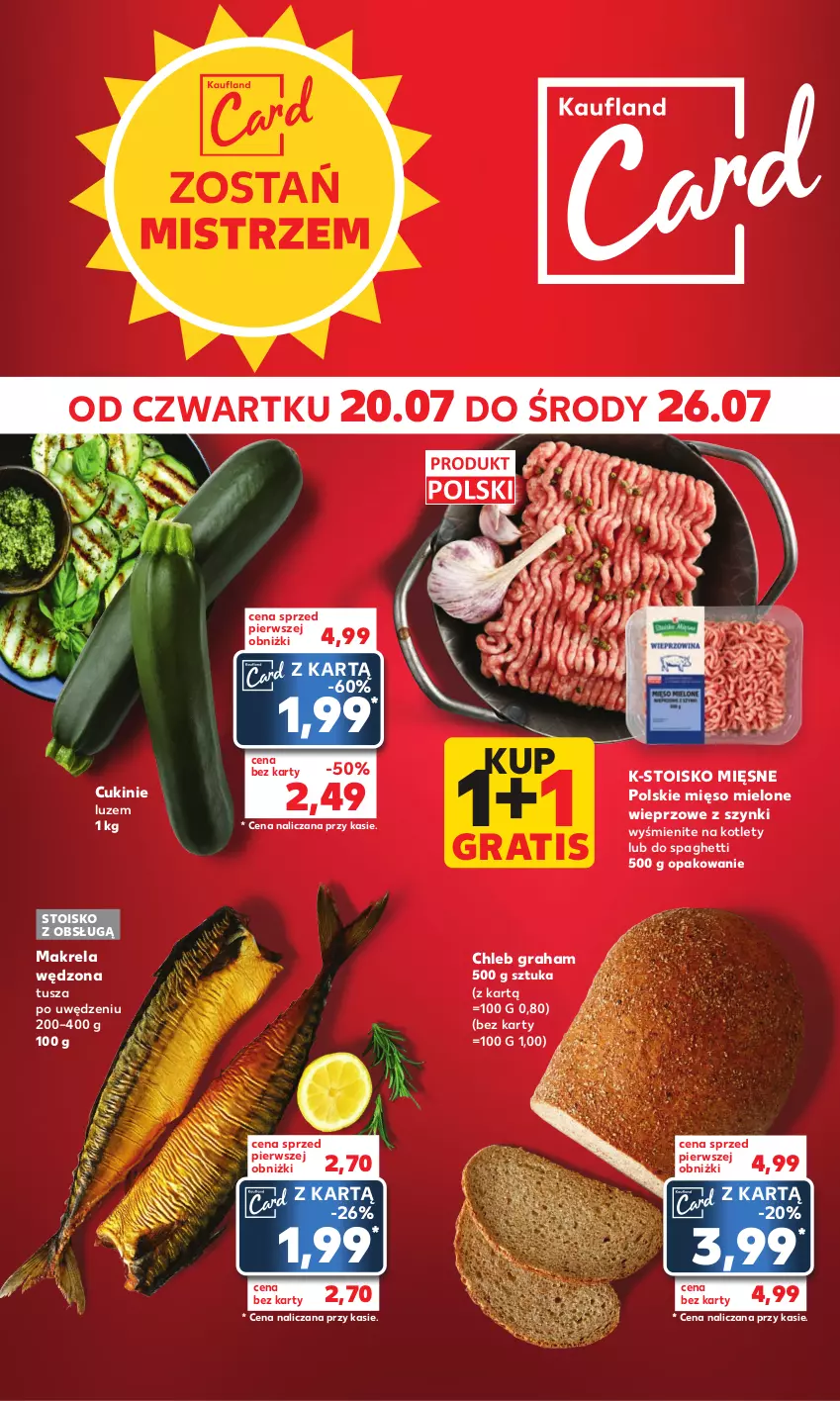 Gazetka promocyjna Kaufland - Mocny Start - ważna 24.07 do 26.07.2023 - strona 16 - produkty: Chleb, Gra, Kotlet, Mięso, Mięso mielone, Spaghetti, Tusz