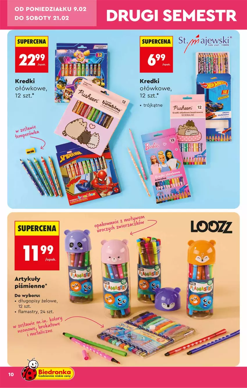 Gazetka promocyjna Biedronka - Okazje Tygodnia - ważna 07.02 do 21.02.2026 - strona 10 - produkty: Długopis, Flamastry