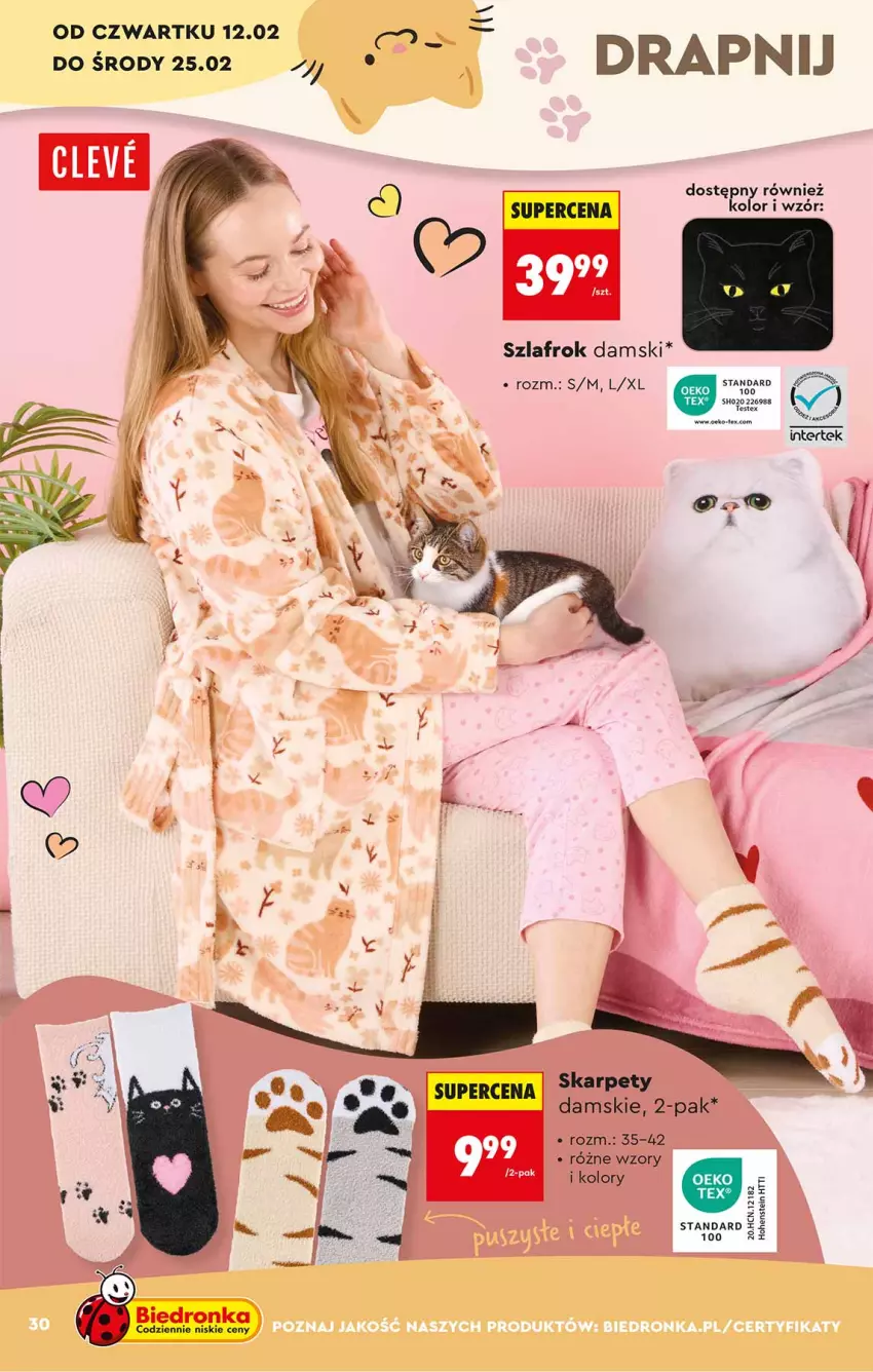 Gazetka promocyjna Biedronka - Okazje Tygodnia - ważna 07.02 do 21.02.2026 - strona 30 - produkty: Szlafrok