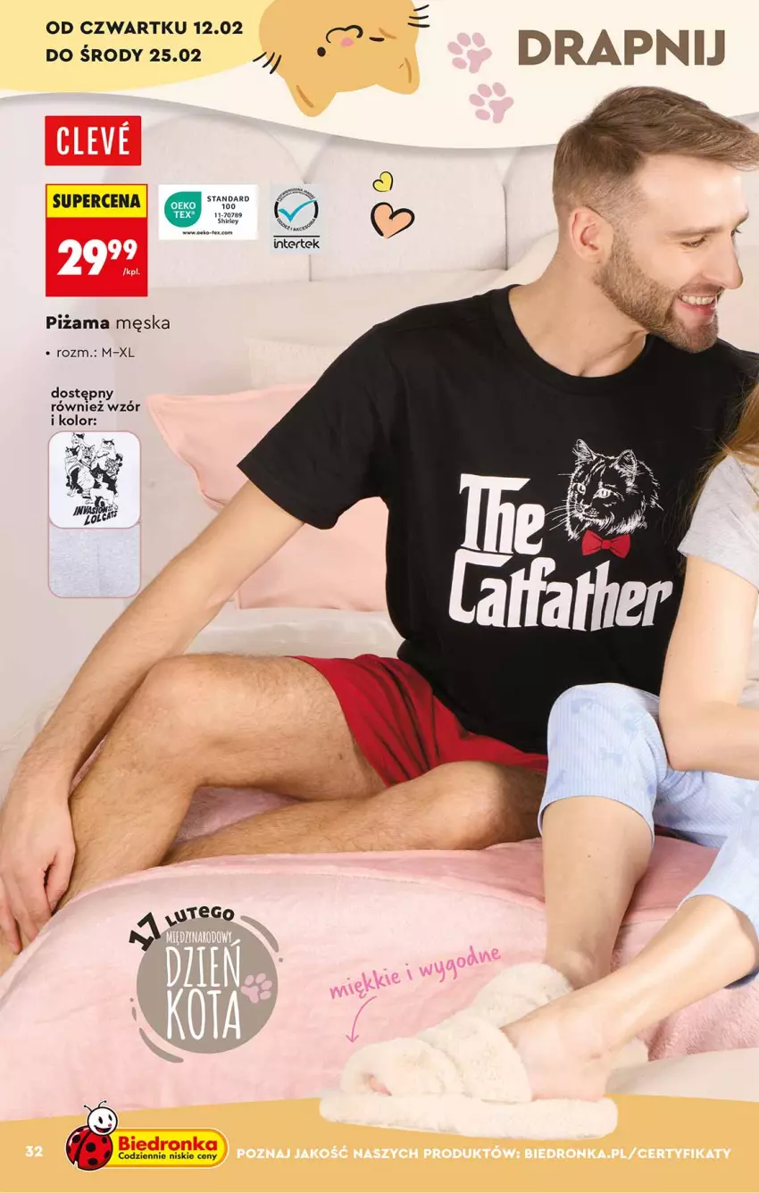 Gazetka promocyjna Biedronka - Okazje Tygodnia - ważna 07.02 do 21.02.2026 - strona 32 - produkty: Piżama