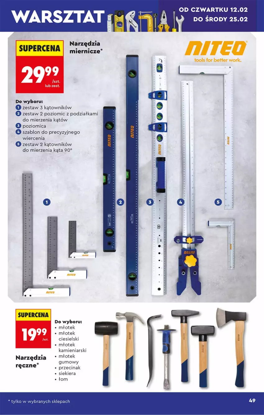 Gazetka promocyjna Biedronka - Okazje Tygodnia - ważna 07.02 do 21.02.2026 - strona 49 - produkty: Fa, Młot, Młotek, Poziomica