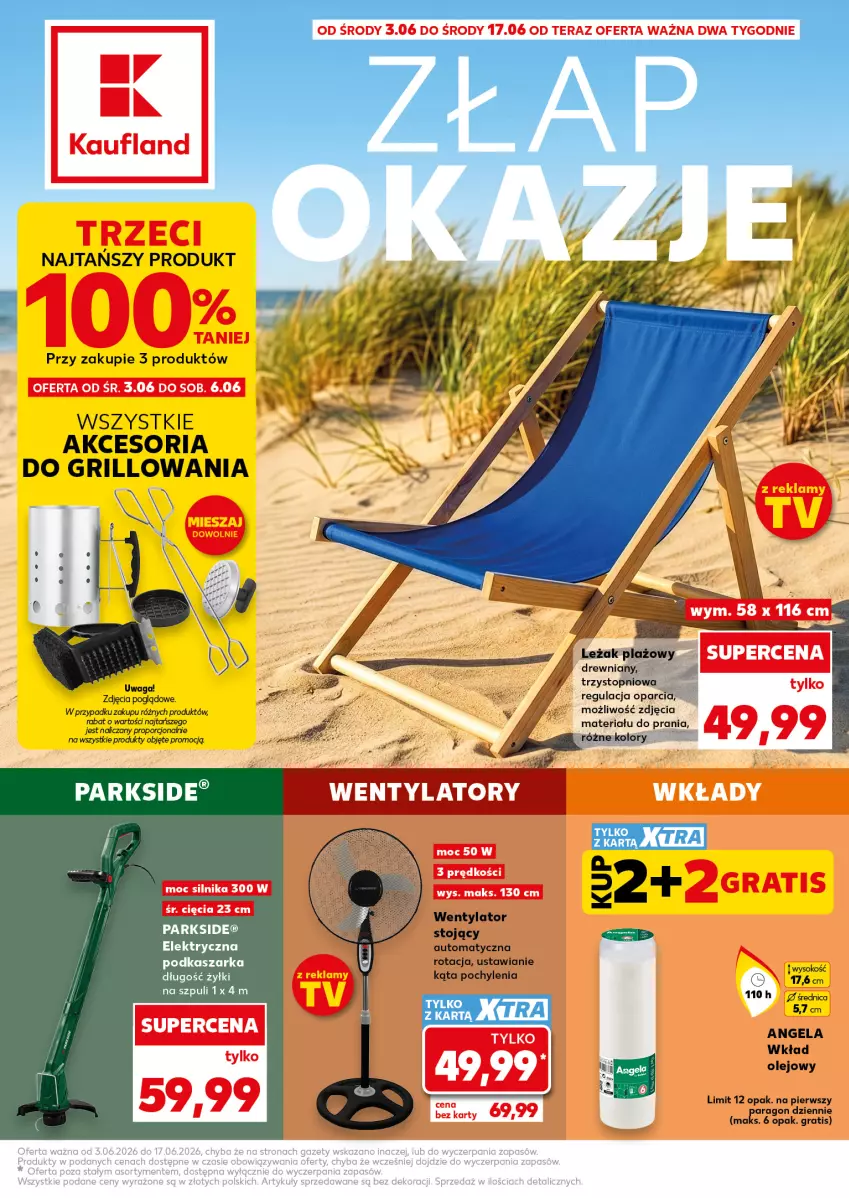 Gazetka promocyjna Kaufland - Kaufland - ważna 03.06 do 17.06.2026 - strona 1 - produkty: Gra, Grill, Kasza, Olej, Parkside, Por, Waga