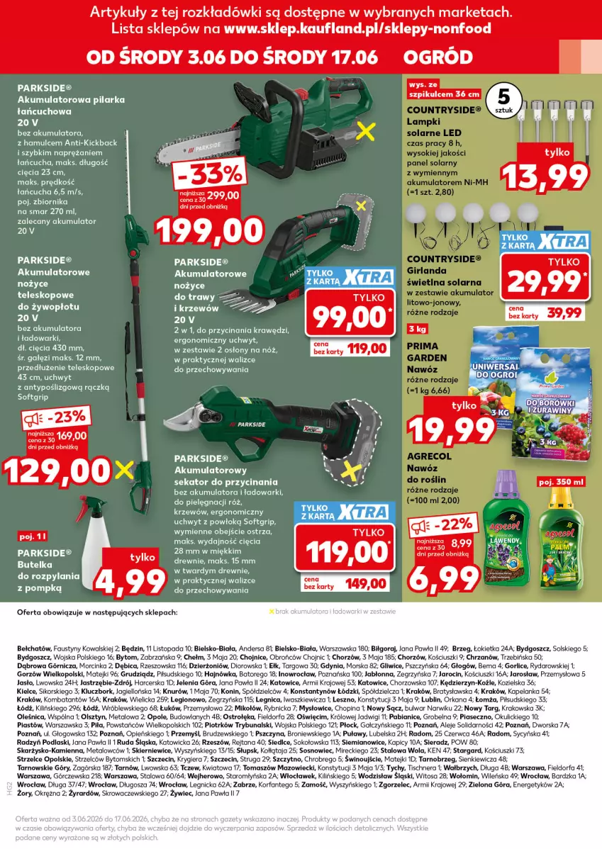 Gazetka promocyjna Kaufland - Kaufland - ważna 03.06 do 17.06.2026 - strona 19 - produkty: Akumulator, BIC, Chrzan, Dior, Fa, Inka, Noż, Nożyce, Ogród, Orka, Parkside, Piast, Podlaski, Sekator, Sok, Sos, Teleskop, Top, Wino
