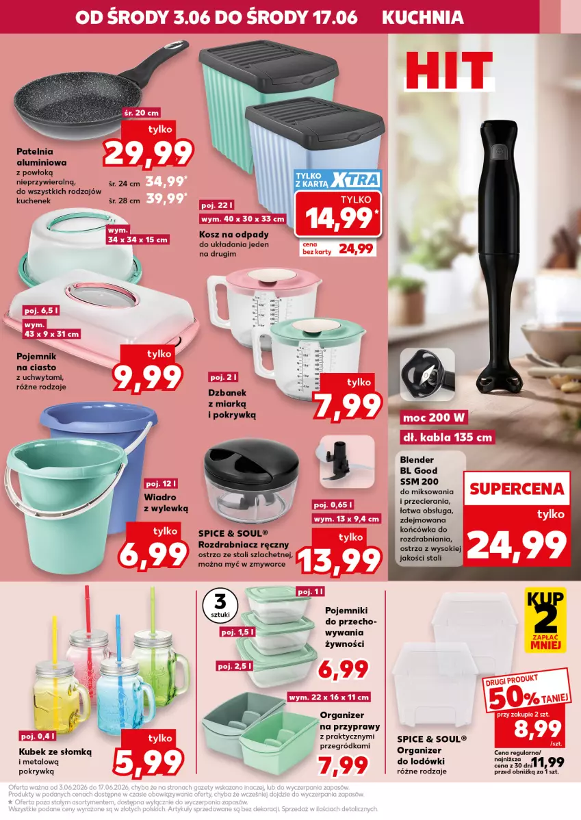 Gazetka promocyjna Kaufland - Kaufland - ważna 03.06 do 17.06.2026 - strona 5 - produkty: Dzbanek, Kubek, Kuchnia, LG, Organizer, Patelnia, Pojemnik, Przyprawy, Rozdrabniacz, Sok, Wiadro