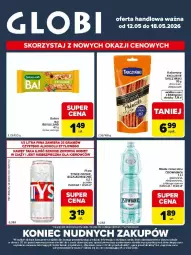 Gazetka promocyjna Carrefour - Gazetka Globi - Gazetka - ważna od 18.05 do 18.05.2026 - strona 1 - produkty: Piwa, Piwo, Gra, Tyskie, Tarczyński, Baton, Woda mineralna, Kabanos, Woda, Cisowianka, Bakalland, Fa