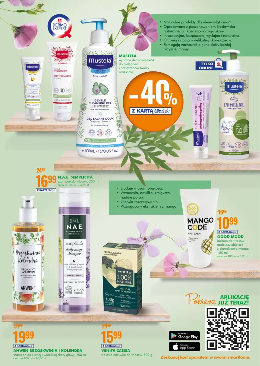 Gazetka promocyjna Super Pharm - Gazetka - ważna 07.04 do 20.04.2022 - strona 19 - produkty: Body, Kolendra, Mango, Mus, Mustela, Odzywka do włosów, Szampon, Tera