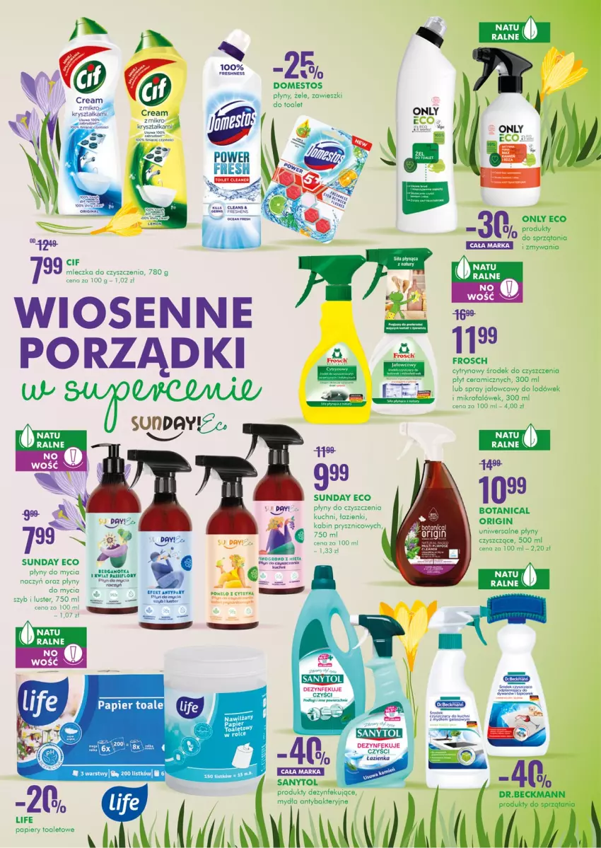 Gazetka promocyjna Super Pharm - Gazetka - ważna 07.04 do 20.04.2022 - strona 5 - produkty: Cif, Domestos, Fa, Gala, Gin, Papier, Płyn do mycia, Por, Zawieszki