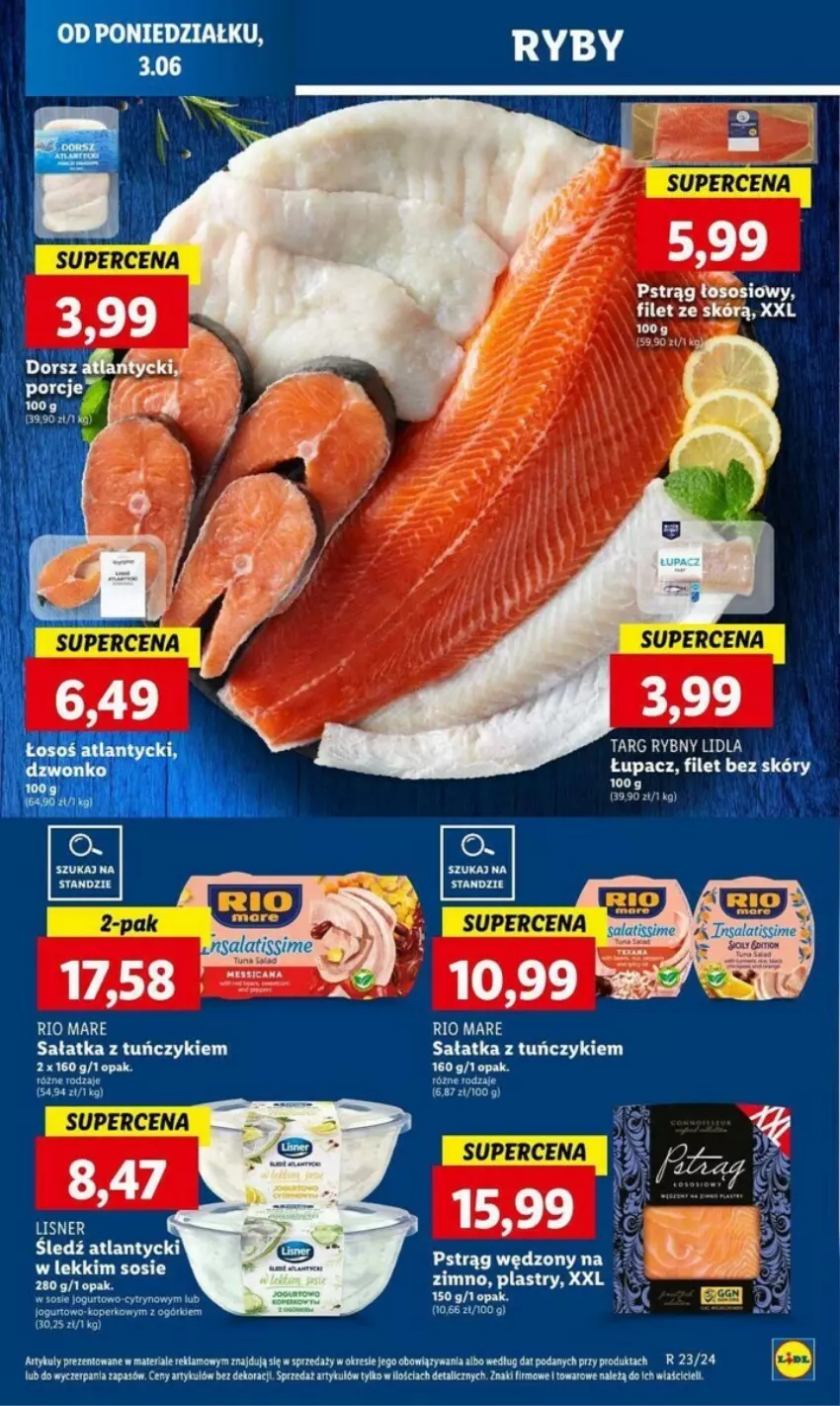 Gazetka promocyjna Lidl - ważna 03.06 do 05.06.2024 - strona 16 - produkty: Fa, Gala, Jogurt, Rio Mare, Sałat, Sałatka, Sos, Taca, Tuńczyk, Urgo