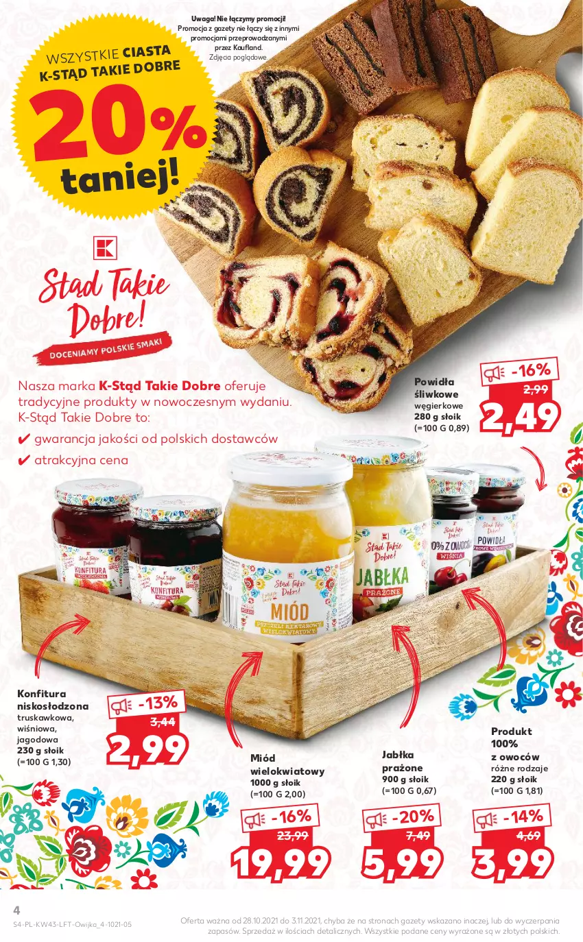 Gazetka promocyjna Kaufland - OFERTA TYGODNIA - ważna 28.10 do 03.11.2021 - strona 4 - produkty: Jabłka, Jabłka prażone, Konfitura, Miód, Waga