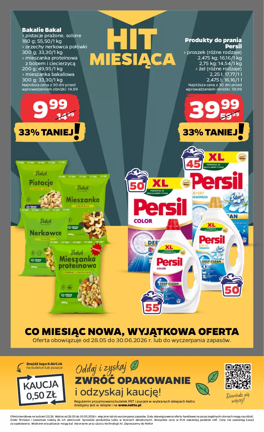 Gazetka promocyjna Netto - Od Czwartku - ważna 28.05 do 30.05.2026 - strona 21 - produkty: Mieszanka bakaliowa, Persil, Pistacje