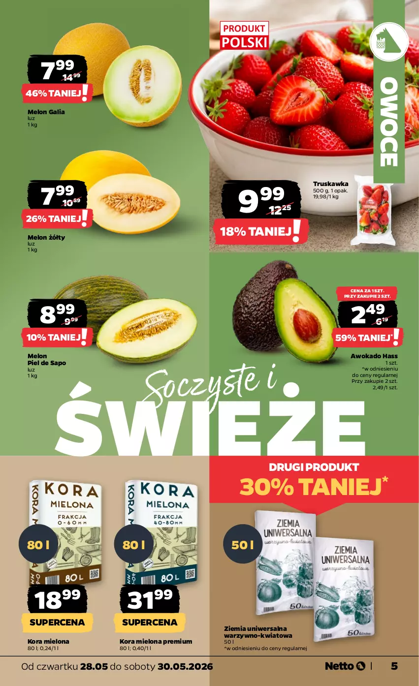 Gazetka promocyjna Netto - Od Czwartku - ważna 28.05 do 30.05.2026 - strona 5 - produkty: Melon, Owoce