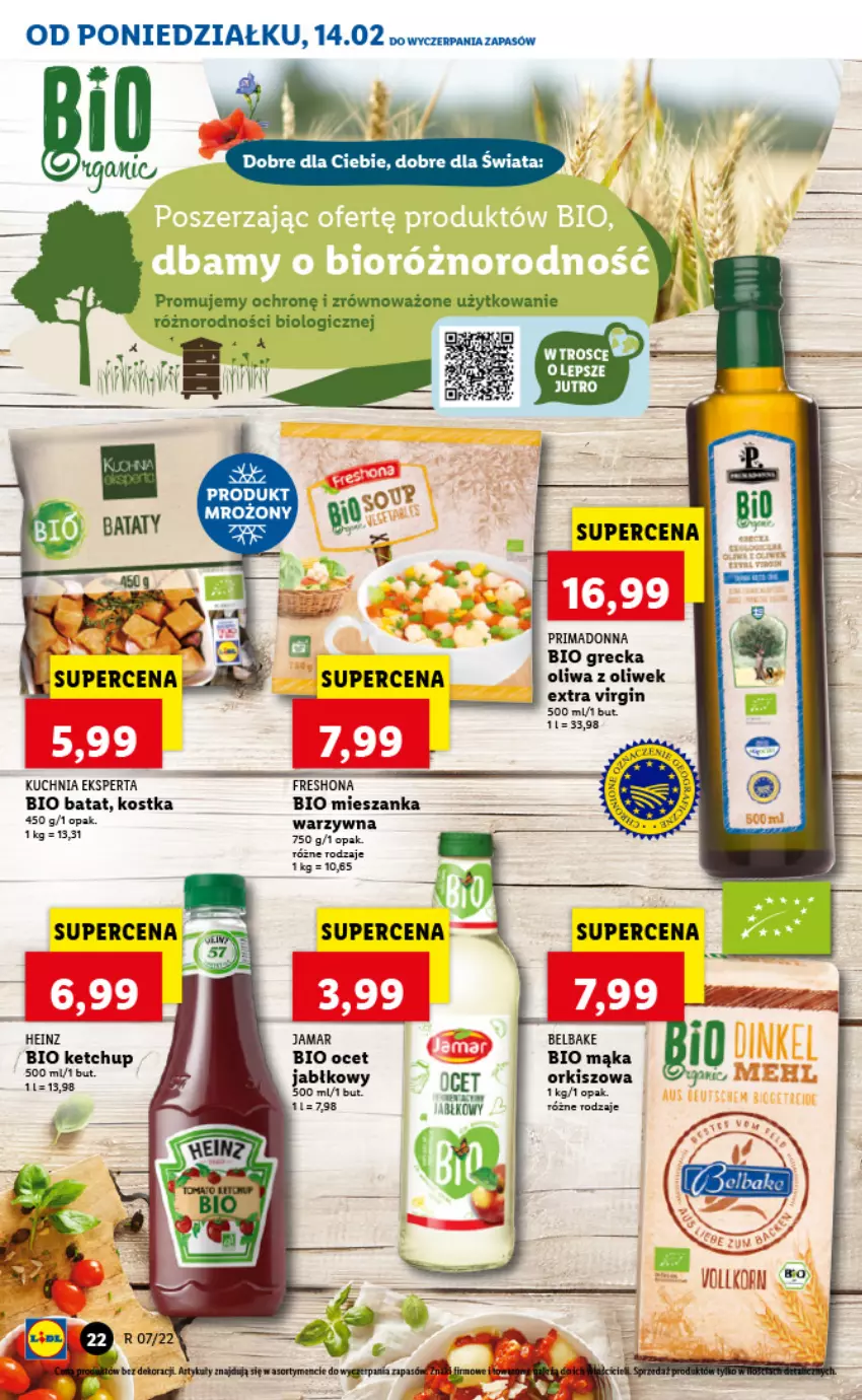 Gazetka promocyjna Lidl - GAZETKA - ważna 14.02 do 16.02.2022 - strona 22 - produkty: Gin, Heinz, Ketchup, Kuchnia, Mąka, Ocet, Oliwa z oliwek, Prima