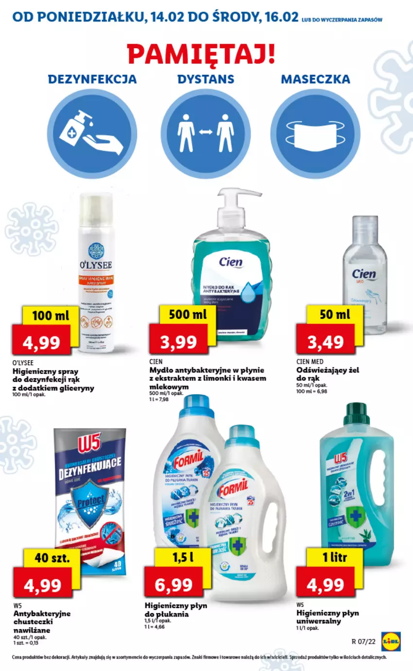 Gazetka promocyjna Lidl - GAZETKA - ważna 14.02 do 16.02.2022 - strona 61 - produkty: Chusteczki, Dezynfekcja, Fa, Koc, Mięta, Mydło