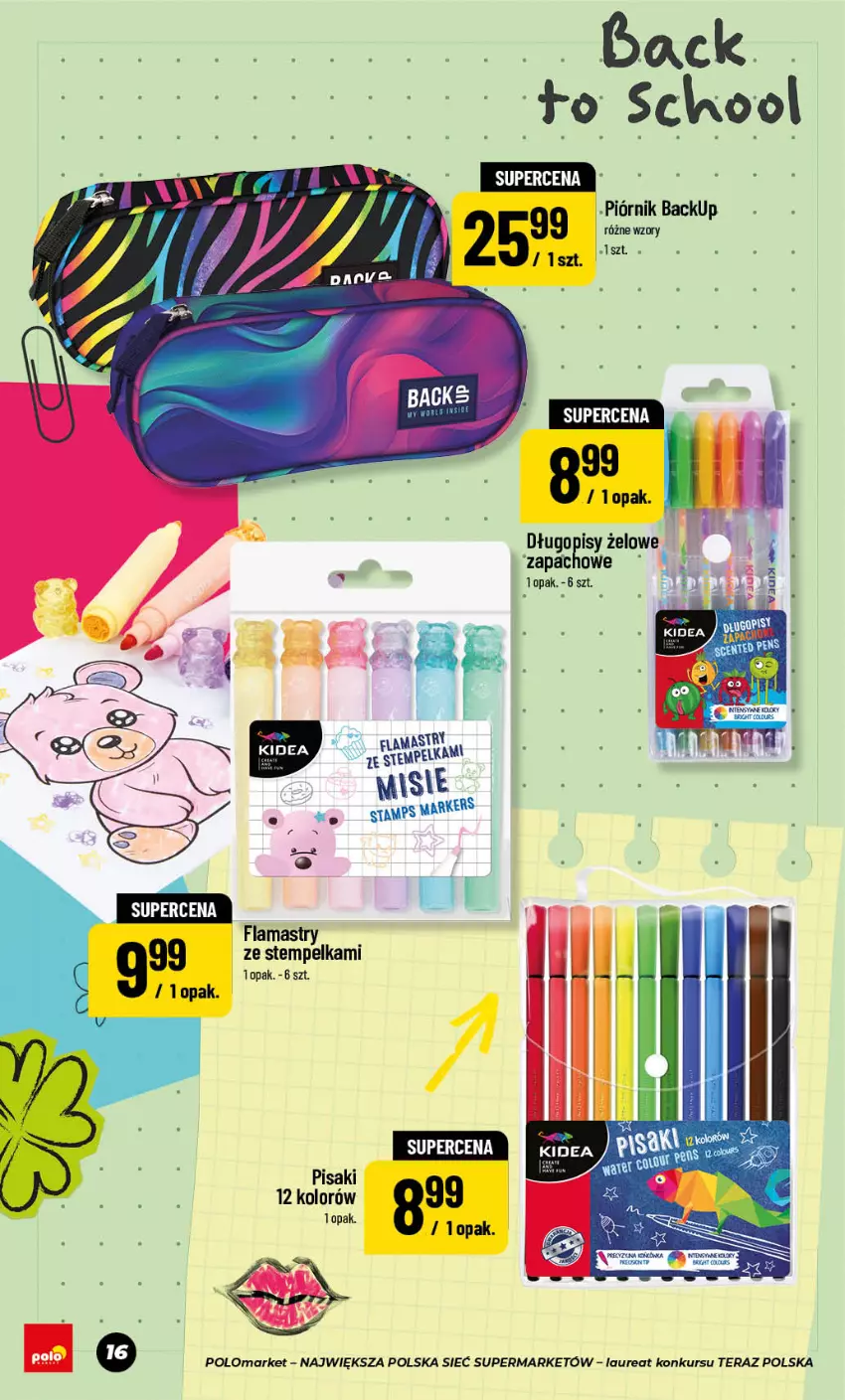 Gazetka promocyjna PoloMarket - Back to school - ważna 24.07 do 10.09.2026 - strona 16 - produkty: Długopis, Laur, Piórnik, Tera