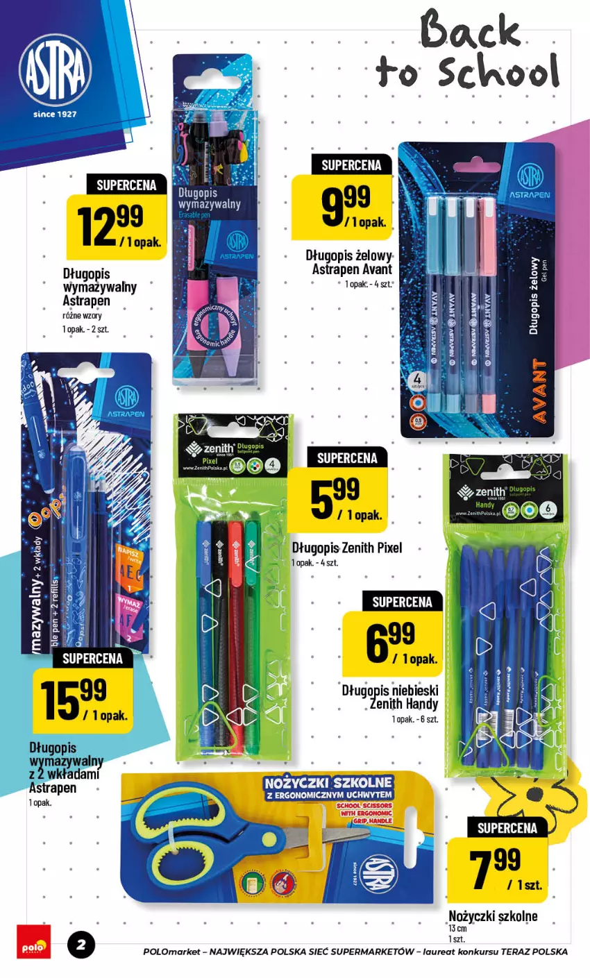 Gazetka promocyjna PoloMarket - Back to school - ważna 24.07 do 10.09.2026 - strona 2 - produkty: Długopis, HP, Laur, Noż, Nożyczki, Tera, Top