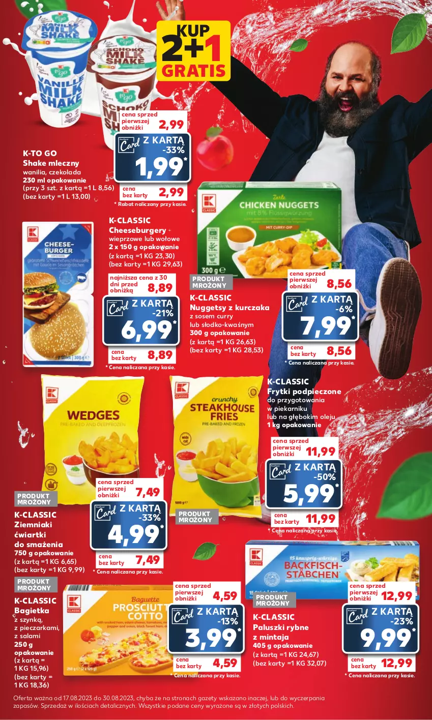 Gazetka promocyjna Kaufland - Kaufland - ważna 17.08 do 30.08.2023 - strona 3 - produkty: Bagietka, Burger, Czekolada, Frytki, Gra, Kurczak, Mintaj, Olej, Paluszki rybne, Piec, Pieczarka, Piekarnik, Salami, Sos, Ziemniaki