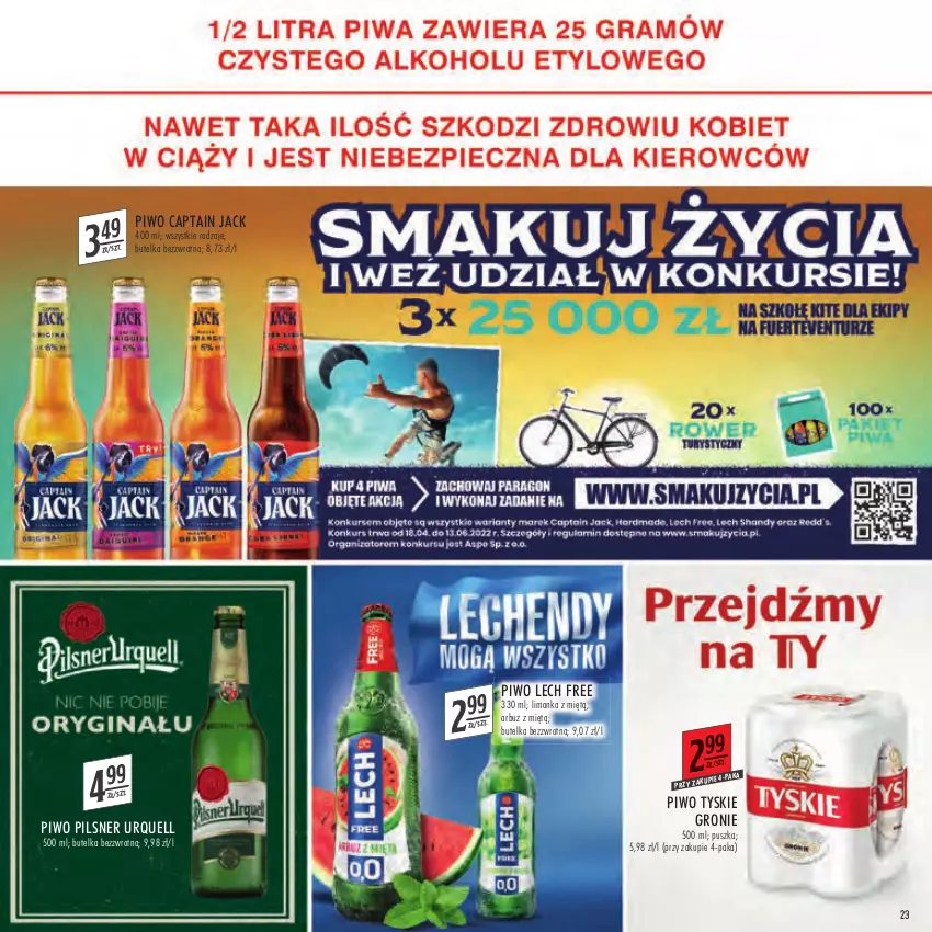 Gazetka promocyjna Stokrotka - Katalog łap okazję - ważna 14.07 do 27.07.2022 - strona 23 - produkty: Arbuz, Captain Jack, Limonka, Pilsner Urquell, Piwo, Tyskie