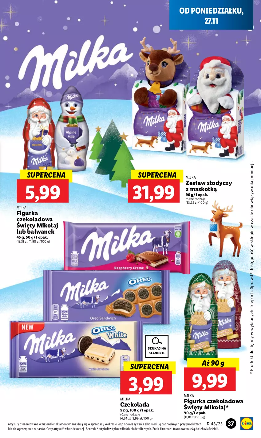 Gazetka promocyjna Lidl - GAZETKA - ważna 27.11 do 29.11.2023 - strona 49 - produkty: Czekolada, Milka