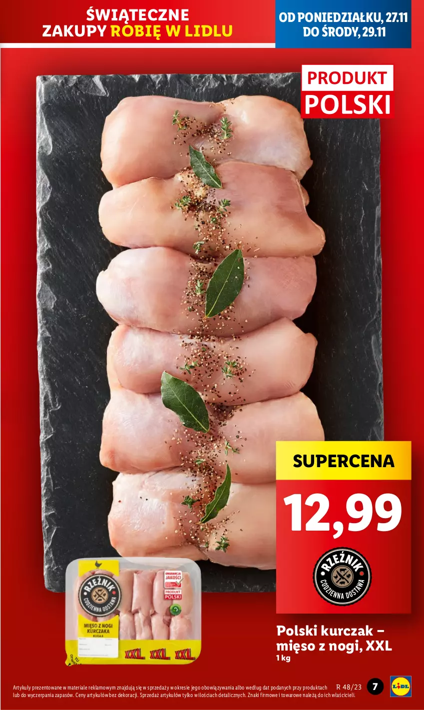 Gazetka promocyjna Lidl - GAZETKA - ważna 27.11 do 29.11.2023 - strona 7 - produkty: Kurczak, Mięso