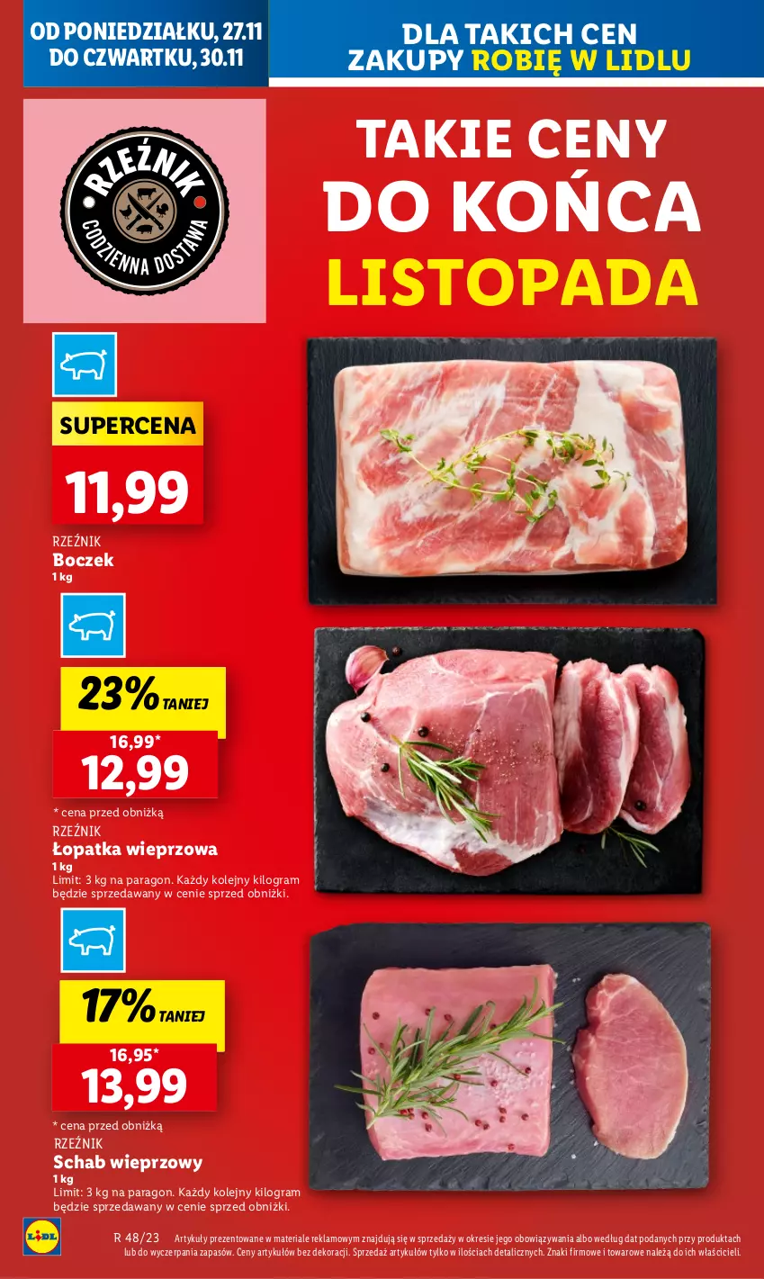 Gazetka promocyjna Lidl - GAZETKA - ważna 27.11 do 29.11.2023 - strona 8 - produkty: Boczek, Gra, Olej, Schab wieprzowy, Top