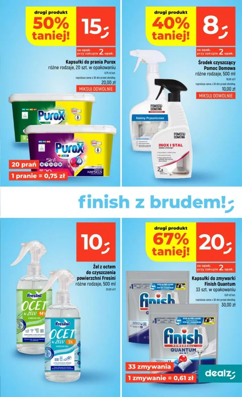 Gazetka promocyjna Dealz - NOWA GAZETKA - ważna 02.07 do 08.07.2026 - strona 39 - produkty: Fa, Finish, Kapsułki do prania, Pur, Zmywarki