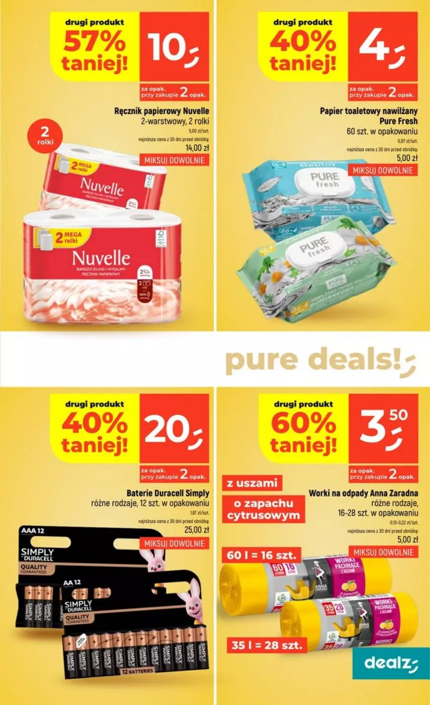 Gazetka promocyjna Dealz - NOWA GAZETKA - ważna 02.07 do 08.07.2026 - strona 41 - produkty: Duracell, Fa, Papier, Papier toaletowy, Pur, Ręcznik, Rolki