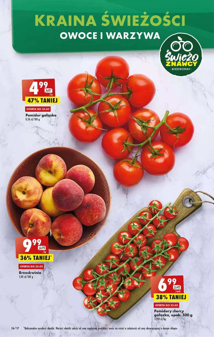 Gazetka promocyjna Biedronka - W tym tygodniu PN - ważna 23.05 do 28.05.2022 - strona 16 - produkty: Owoce, Pomidory, Sok, Warzywa