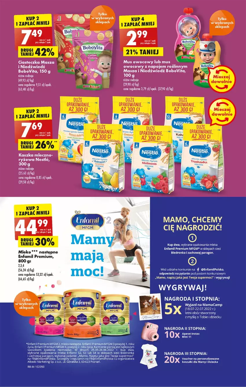 Gazetka promocyjna Biedronka - W tym tygodniu PN - ważna 23.05 do 28.05.2022 - strona 45 - produkty: Acer, BoboVita, Enfamil, Fa, Gry, INSTAX, Kosz, Leon, Mleko, Mus, Napoje, Ryż, Top