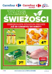 Gazetka promocyjna Carrefour - Gazetka Targ świeżości - Gazetka - ważna od 21.11 do 21.11.2022 - strona 1 - produkty: Mandarynki, Jaja, Szynka, Olej rzepakowy, Olej, Fa