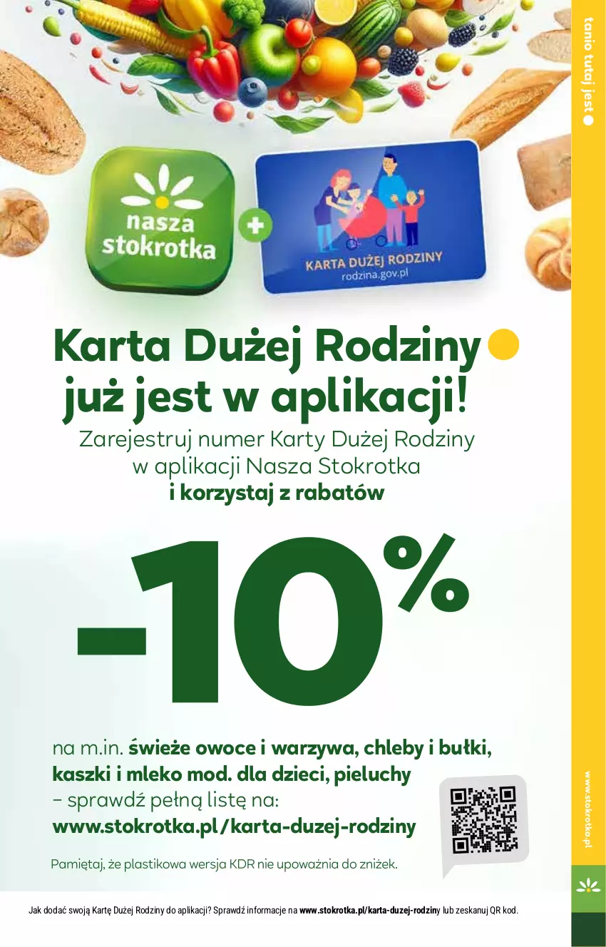 Gazetka promocyjna Stokrotka - Supermarket - ważna 16.01 do 22.01.2025 - strona 27 - produkty: Chleb, Dzieci, Mleko, Owoce, Pieluchy, Warzywa