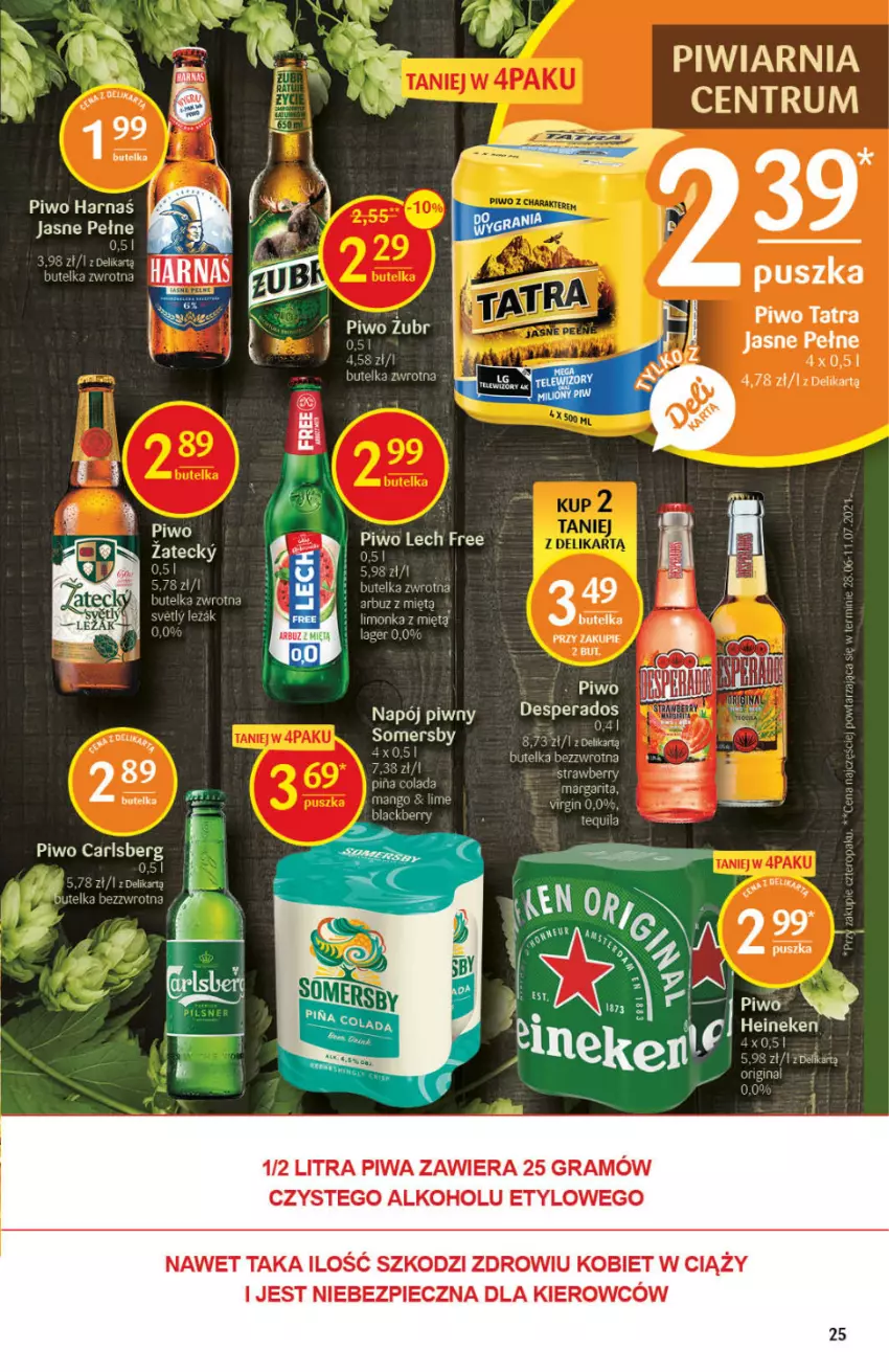 Gazetka promocyjna Delikatesy Centrum - Gazetka Delikatesy Centrum - ważna 02.09 do 08.09.2021 - strona 25 - produkty: Arbuz, Carlsberg, Gin, Gra, Harnaś, Lack, Mango, Napój, Piec, Piwa, Piwo, Tatra