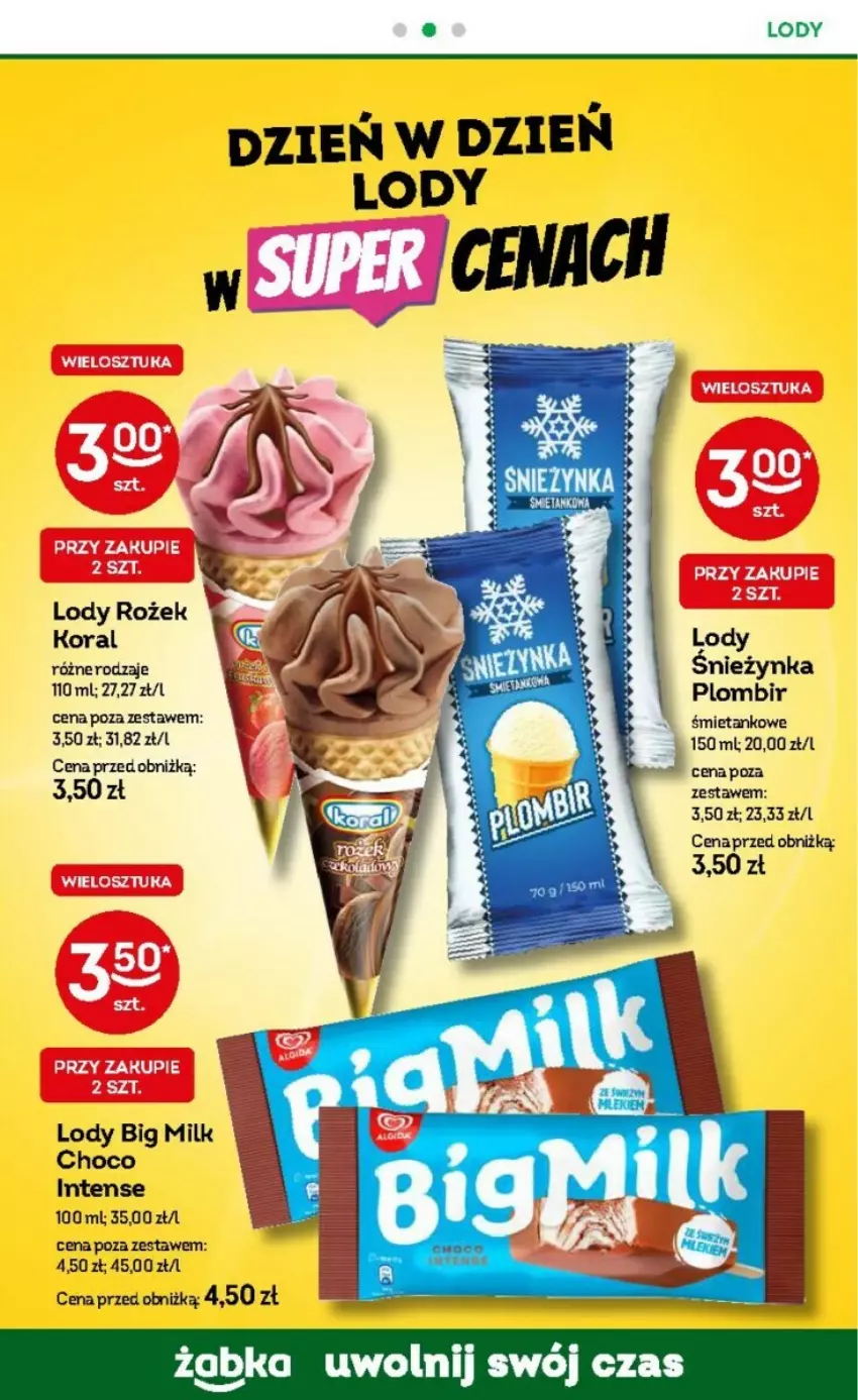 Gazetka promocyjna Żabka - ważna 05.06 do 18.06.2024 - strona 31 - produkty: Big Milk, Lody